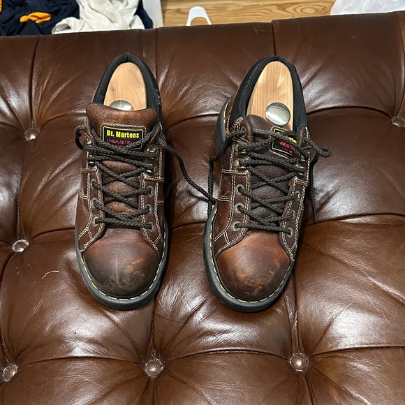 Dr. Martens Dark Brown Leather Men's Oxfords - Picture 1 of 4